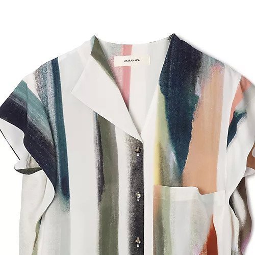 【アキラナカ/AKIRANAKA】のEmpty stripe shirt 人気、トレンドファッション・服の通販 founy(ファニー) 　ファッション　Fashion　レディースファッション　Fashion for Women　トップス・カットソー　Cut & Sew Tops　シャツ・ブラウス・オフィスカジュアル　Elegant Blouses & Button-Ups　アシンメトリー　Asymmetrical Style　エレガント 上品　Elegant　ストライプ　Stripe, Striped Pattern　スリット　Slit, Slit Detail　other-3|ID: prp329100004816065 ipo3291000000034981664