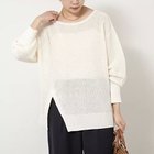 【ノーリーズソフィー/NOLLEY'S sophi】の《手洗い可能》片畦前スリットプルオーバー オフホワイト|ID: prp329100004816067 ipo3291000000034981675