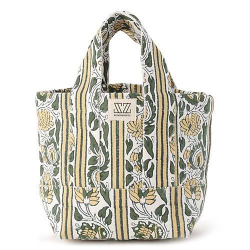 【エスゼット ブロックプリント/SZ Blockprints】のMini Maine Tote インテリア・キッズ・メンズ・レディースファッション・服の通販 founy(ファニー) 　ファッション　Fashion　レディースファッション　Fashion for Women　バッグ　Bags　インド　Indian Textile　ブロック　Block, Solid Block Pattern　プリント　Print, Printed Pattern　ロンドン　London Style, British Inspired　【HPS別注】YELLOW系|ID: prp329100004816083 ipo3291000000034981790
