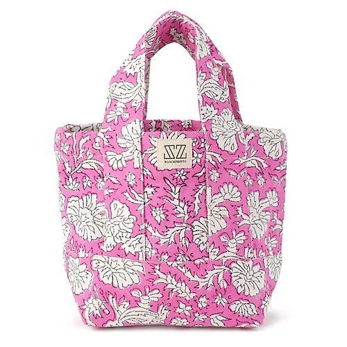 【エスゼット ブロックプリント/SZ Blockprints】のMini Maine Tote インテリア・キッズ・メンズ・レディースファッション・服の通販 founy(ファニー) 　ファッション　Fashion　レディースファッション　Fashion for Women　バッグ　Bags　インド　Indian Textile　ブロック　Block, Solid Block Pattern　プリント　Print, Printed Pattern　ロンドン　London Style, British Inspired　【HPS別注】PINK系|ID: prp329100004816083 ipo3291000000034981791