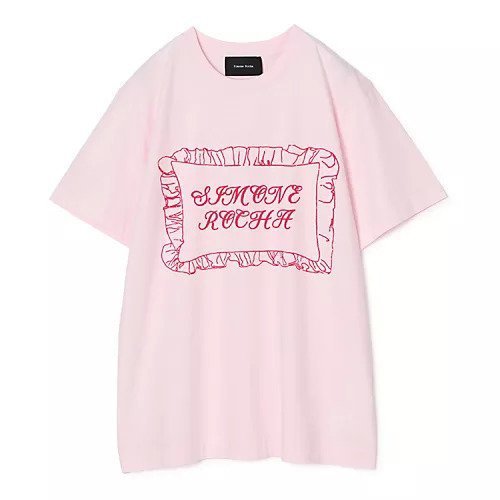 【シモーン ロシャ/SIMONE ROCHA】のPILLOWCASE LOGO PRINT T-SHIRT インテリア・キッズ・メンズ・レディースファッション・服の通販 founy(ファニー) https://founy.com/ ファッション Fashion レディースファッション Fashion for Women トップス・カットソー Cut & Sew Tops シャツ・ブラウス・オフィスカジュアル Elegant Blouses & Button-Ups ロングTシャツ・Tシャツ Longline T-Shirts & Tees グラフィック Graphic, Graphic Design フリル Frill, Ruffle モノトーン Monotone, Black and White 洗える Machine Washable |ID: prp329100004816930 ipo3291000000036304005