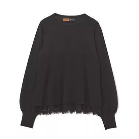 【イーバイエクラ/E by eclat】 Room no.8 for E by eclat 裾レースペプラムニット人気、トレンドファッション・服の通販 founy(ファニー) ファッション Fashion レディースファッション Fashion for Women トップス・カットソー Cut & Sew Tops ニット Knit Tops & Sweaters エレガント 上品 Elegant ペプラム Peplum, Flared Hem レース Lace, Lace Fabric |ID:prp329100004816950