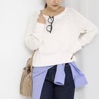 【リエミラー/Rie Miller】の《手洗い可能》ボートネックプルオーバーテープヤーン ホワイト|ID: prp329100004816953 ipo3291000000034988760