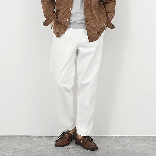 【ノーリーズ グッドマン/NOLLEY'S goodman / MEN】のデニムストレッチ ワイドジャスト丈パンツ 26SS インテリア・キッズ・メンズ・レディースファッション・服の通販 founy(ファニー) 　ファッション　Fashion　メンズファッション　Fashion for Men　ボトムス　Bottoms　2026年　2026　ストレッチ　Stretch, Stretchy Fabric　デニム　Denim, Jeans Material　ワイド　Wide, Wide Fit　ホワイト|ID: prp329100004816972 ipo3291000000034989413