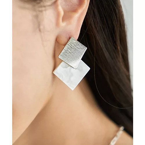 【スタイルデリ/STYLE DELI】のひし型WプレートMIXイヤリング/SV インテリア・キッズ・メンズ・レディースファッション・服の通販 founy(ファニー) 　ファッション　Fashion　レディースファッション　Fashion for Women　ジュエリー　Jewelry　ファッションリング　Fashion Rings　イヤリング・フープ・ドロップタイプ　Hoop, Drop & Clip Earrings　イヤリング　Earrings　軽量　Lightweight, Ultra Light　シルバー　Silver, Metallic Silver　ジュエリー　Jewelry, Accessories　スポーツ　Sports, Activewear　テクスチャー　Texture, Textured Fabric　プレート　Plate, Dish　メガネ　Glasses, Eyewear　メタル　Metal, Metal Parts　冬　Winter / This Winter　夏　Summer　ホワイト|ID: prp329100004817159 ipo3291000000034991660