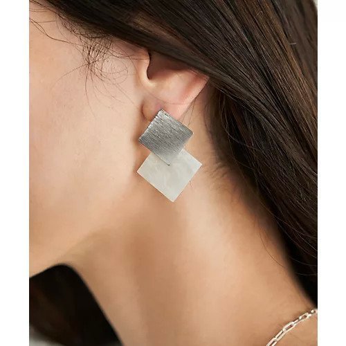 【スタイルデリ/STYLE DELI】のひし型WプレートMIXイヤリング/SV 人気、トレンドファッション・服の通販 founy(ファニー) 　ファッション　Fashion　レディースファッション　Fashion for Women　ジュエリー　Jewelry　ファッションリング　Fashion Rings　イヤリング・フープ・ドロップタイプ　Hoop, Drop & Clip Earrings　イヤリング　Earrings　軽量　Lightweight, Ultra Light　シルバー　Silver, Metallic Silver　ジュエリー　Jewelry, Accessories　スポーツ　Sports, Activewear　テクスチャー　Texture, Textured Fabric　プレート　Plate, Dish　メガネ　Glasses, Eyewear　メタル　Metal, Metal Parts　冬　Winter / This Winter　夏　Summer　other-2|ID: prp329100004817159 ipo3291000000034991661