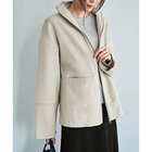 【スタイルデリ/STYLE DELI】の【LUXE】カシミヤタッチボトルネックジャケット 人気、トレンドファッション・服の通販 founy(ファニー) ファッション Fashion レディースファッション Fashion for Women アウター Coat / Outerwear Collection レディースジャケット・軽アウター Jackets イエロー Yellow 軽量 Lightweight, Ultra Light シンプル Simple, Minimal ジャケット Jacket, Outerwear ストレート Straight, Straight Cut スリット Slit, Slit Detail ダブル Double, Double-Breasted なめらか Smooth, Silky Texture 人気 Popular, Best Seller 長袖 Long Sleeve, Full Sleeve バランス Balance, Style Balance フロント Front, Front Design ボトルネック Bottle Neck, Mock Neck ポケット Pocket, Pocket Detail 冬 Winter / This Winter thumbnail ミルクベージュ|ID: prp329100004817161 ipo3291000000034991677