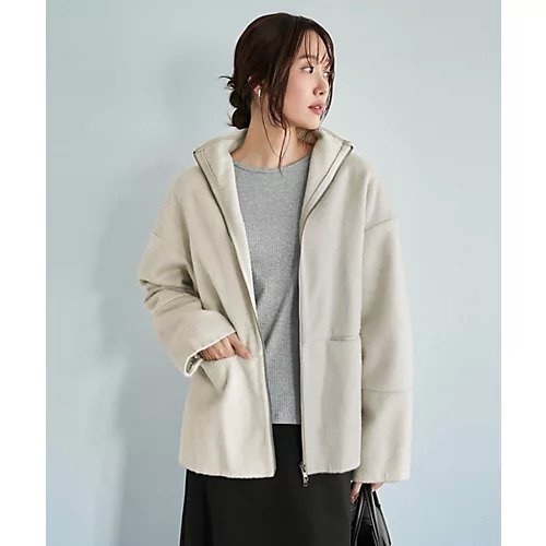 【スタイルデリ/STYLE DELI】の【LUXE】カシミヤタッチボトルネックジャケット 人気、トレンドファッション・服の通販 founy(ファニー) 　ファッション　Fashion　レディースファッション　Fashion for Women　アウター　Coat / Outerwear Collection　レディースジャケット・軽アウター　Jackets　イエロー　Yellow　軽量　Lightweight, Ultra Light　シンプル　Simple, Minimal　ジャケット　Jacket, Outerwear　ストレート　Straight, Straight Cut　スリット　Slit, Slit Detail　ダブル　Double, Double-Breasted　なめらか　Smooth, Silky Texture　人気　Popular, Best Seller　長袖　Long Sleeve, Full Sleeve　バランス　Balance, Style Balance　フロント　Front, Front Design　ボトルネック　Bottle Neck, Mock Neck　ポケット　Pocket, Pocket Detail　冬　Winter / This Winter　other-2|ID: prp329100004817161 ipo3291000000034991679