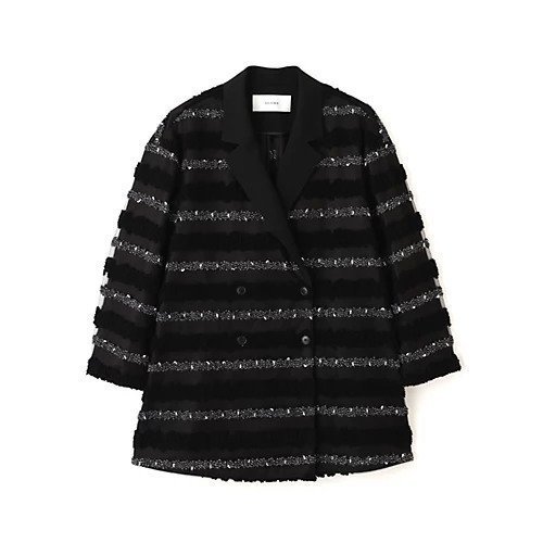 【アドーア/ADORE】のチャンキーテープボーダージャケット インテリア・キッズ・メンズ・レディースファッション・服の通販 founy(ファニー) ファッション Fashion レディースファッション Fashion for Women アウター Coat / Outerwear Collection レディースジャケット・軽アウター Jackets おすすめ Recommended / Our Picks ジャケット Jacket, Outerwear スタンダード Standard, Basic フィット Fit, Slim Fit ボーダー Border, Stripe ルーズ Loose, Oversized 冬 Winter / This Winter 無地 Plain, Solid Color A/W・秋冬 Autumn/Winter ブラック|ID: prp329100004820714 ipo3291000000035031428