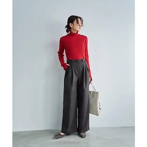 【スタイルデリ/STYLE DELI】の柔らかなカシミヤ混リブ編みタートルニット 人気、トレンドファッション・服の通販 founy(ファニー) 　ファッション　Fashion　レディースファッション　Fashion for Women　トップス・カットソー　Cut & Sew Tops　ニット　Knit Tops & Sweaters　シンプル　Simple, Minimal　ストレート　Straight, Straight Cut　スリット　Slit, Slit Detail　タートル　Turtleneck, Turtle Collar　タートルネック　Turtleneck, High Neck　長袖　Long Sleeve, Full Sleeve　フィット　Fit, Slim Fit　ベーシック　Basic, Essential　メランジ　Melange, Mixed Yarn　エレガント 上品　Elegant　other-2|ID: prp329100004825674 ipo3291000000035106628