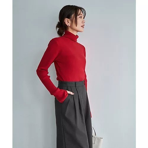 【スタイルデリ/STYLE DELI】の柔らかなカシミヤ混リブ編みタートルニット 人気、トレンドファッション・服の通販 founy(ファニー) 　ファッション　Fashion　レディースファッション　Fashion for Women　トップス・カットソー　Cut & Sew Tops　ニット　Knit Tops & Sweaters　シンプル　Simple, Minimal　ストレート　Straight, Straight Cut　スリット　Slit, Slit Detail　タートル　Turtleneck, Turtle Collar　タートルネック　Turtleneck, High Neck　長袖　Long Sleeve, Full Sleeve　フィット　Fit, Slim Fit　ベーシック　Basic, Essential　メランジ　Melange, Mixed Yarn　エレガント 上品　Elegant　other-3|ID: prp329100004825674 ipo3291000000035106629