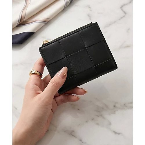 【スタイルデリ/STYLE DELI】の【DELI by】編み込みリアルレザー二つ折りウォレット 人気、トレンドファッション・服の通販 founy(ファニー) 　ファッション　Fashion　レディースファッション　Fashion for Women　ウォレット　Wallet　コイン　Coin, Coin Design　ベーシック　Basic, Essential　ポケット　Pocket, Pocket Detail　リアル　Real, Realistic　 other-1|ID: prp329100004825680 ipo3291000000035106654