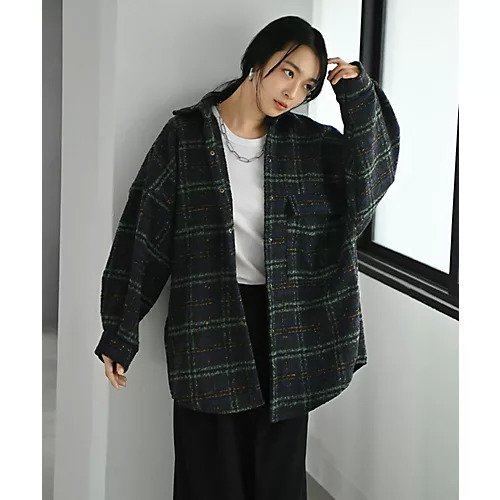 【スタイルデリ/STYLE DELI】の【BLK001】ビッグチェック柄シャツジャケット インテリア・キッズ・メンズ・レディースファッション・服の通販 founy(ファニー) ファッション Fashion レディースファッション Fashion for Women アウター Coat / Outerwear Collection レディースジャケット・軽アウター Jackets 秋 Autumn カーディガン Cardigan, Knitwear ジャケット Jacket, Outerwear スラックス Slacks, Dress Pants チェック Check, Plaid, Tartan バランス Balance, Style Balance ビッグ Big, Oversized フラップ Flap, Flap Pocket ベーシック Basic, Essential ポケット Pocket, Pocket Detail 無地 Plain, Solid Color ワイド Wide, Wide Fit 冬 Winter / This Winter おすすめ Recommended / Our Picks グリーン|ID: prp329100004825685 ipo3291000000035106692