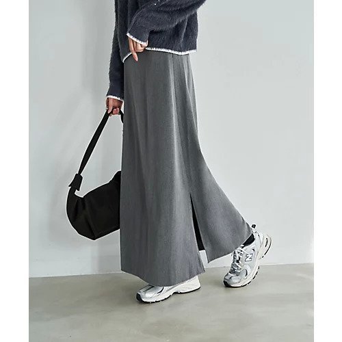 【スタイルデリ/STYLE DELI】のナローAラインロングスカート インテリア・キッズ・メンズ・レディースファッション・服の通販 founy(ファニー) 　ファッション　Fashion　レディースファッション　Fashion for Women　スカート　Skirts　ロングスカート　Long Skirts / Maxi & Midi Skirts　くるぶし　Ankle-Length　シューズ　Shoes, Footwear　シンプル　Simple, Minimal　ジャケット　Jacket, Outerwear　スニーカー　Sneakers, Trainers　スリット　Slit, Slit Detail　スーツ　Suit, Formalwear　定番　Standard, Basic Item　フラット　Flat, Flat Shoes　ポケット　Pocket, Pocket Detail　ミドル　Middle Length, Mid Height　ループ　Loop, Loop Knit　ロング　Long, Long-Length　グレー|ID: prp329100004826338 ipo3291000000035116009