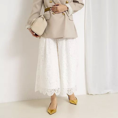 【ノーリーズ/NOLLEY'S】のクロップドワイドレースパンツ 人気、トレンドファッション・服の通販 founy(ファニー) 　ファッション　Fashion　レディースファッション　Fashion for Women　パンツ　Pants & Trousers　2026年　2026　カーディガン　Cardigan, Knitwear　シンプル　Simple, Minimal　ジャケット　Jacket, Outerwear　ポケット　Pocket, Pocket Detail　ループ　Loop, Loop Knit　レース　Lace, Lace Fabric　other-3|ID: prp329100004828171 ipo3291000000035136953