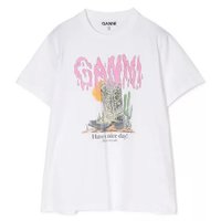 【ガニー/GANNI】のBasic Cotton Jersey T-shirt Boots Print 人気、トレンドファッション・服の通販 founy(ファニー) ファッション Fashion レディースファッション Fashion for Women トップス・カットソー Cut & Sew Tops シャツ・ブラウス・オフィスカジュアル Elegant Blouses & Button-Ups ロングTシャツ・Tシャツ Longline T-Shirts & Tees ウエスタン Western Style グラフィック Graphic, Graphic Design 半袖 Short Sleeve, Half Sleeve 洗える Machine Washable |ID:prp329100004828955