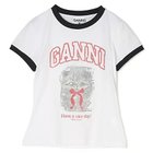 【ガニー/GANNI】のBasic Cotton Jersey Margot Kitty Print 人気、トレンドファッション・服の通販 founy(ファニー) ファッション Fashion レディースファッション Fashion for Women おすすめ Recommended / Our Picks パイピング Piping, Trim Design プリント Print, Printed Pattern 洗える Machine Washable thumbnail Bright White|ID: prp329100004828957 ipo3291000000036050467
