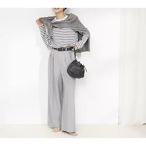 【リエミラー/Rie Miller】のGIZA COTTONロングスリーブTシャツ 人気、トレンドファッション・服の通販 founy(ファニー) ファッション Fashion レディースファッション Fashion for Women トップス・カットソー Cut & Sew Tops シャツ・ブラウス・オフィスカジュアル Elegant Blouses & Button-Ups ロングTシャツ・Tシャツ Longline T-Shirts & Tees 2024年 2024 2024春夏・S/S Spring/Summer 2024 SS24 2026年 2026 スリット Slit, Slit Detail スリーブ Sleeve, Long Sleeve / Short Sleeve ボーダー Border, Stripe ロング Long, Long-Length エレガント 上品 Elegant 人気 Popular, Best Seller other-3|ID: prp329100004828972 ipo3291000000035145847