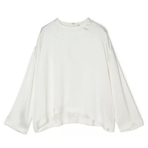 【トーテム/TOTEME】のBoxy satin top インテリア・キッズ・メンズ・レディースファッション・服の通販 founy(ファニー) 　ファッション　Fashion　レディースファッション　Fashion for Women　ワンピース　Dresses　サテン　Satin, Glossy Fabric　ボックス　Boxy, Box Shape　ロング　Long, Long-Length　WHITE|ID: prp329100004828982 ipo3291000000036050324