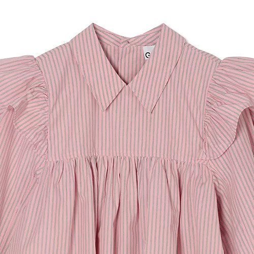 【ガニー/GANNI】のOxford Stripe Frill Blouse 人気、トレンドファッション・服の通販 founy(ファニー) 　ファッション　Fashion　レディースファッション　Fashion for Women　ストライプ　Stripe, Striped Pattern　スモック　Smock, Smock Dress　ドッキング　Docking, Mixed Material　フリル　Frill, Ruffle　エレガント 上品　Elegant　洗える　Machine Washable　other-3|ID: prp329100004828987 ipo3291000000035145949