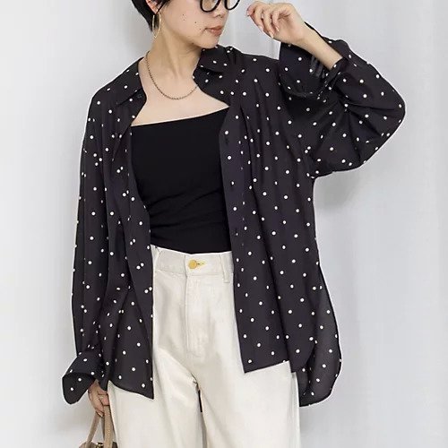 【リエミラー/Rie Miller】のウォッシャブルレギュラーカラー2WAYシャツ 人気、トレンドファッション・服の通販 founy(ファニー) ファッション Fashion レディースファッション Fashion for Women トップス・カットソー Cut & Sew Tops シャツ・ブラウス・オフィスカジュアル Elegant Blouses & Button-Ups 2026年 2026 カシュクール Wrap Design ストライプ Stripe, Striped Pattern スリット Slit, Slit Detail ドット Polka Dot, Dot Pattern other-2|ID: prp329100004828989 ipo3291000000035145963