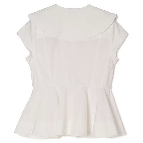 【ガニー/GANNI】のStretch Cotton Peter Pan Collar Shirt 人気、トレンドファッション・服の通販 founy(ファニー) 　ファッション　Fashion　レディースファッション　Fashion for Women　トップス・カットソー　Cut & Sew Tops　シャツ・ブラウス・オフィスカジュアル　Elegant Blouses & Button-Ups　インド　Indian Textile　ガーリー　Girly, Feminine Style　フリル　Frill, Ruffle　ペプラム　Peplum, Flared Hem　ワイド　Wide, Wide Fit　ヴィンテージ　Vintage Style　洗える　Machine Washable　other-2|ID: prp329100004828993 ipo3291000000035145989