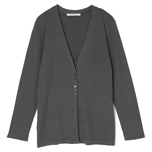 【プレインピープル/PLAIN PEOPLE】のスーピマカシミヤダブルガーゼVネックカーディガン インテリア・キッズ・メンズ・レディースファッション・服の通販 founy(ファニー) 　ファッション　Fashion　レディースファッション　Fashion for Women　トップス・カットソー　Cut & Sew Tops　カーディガン・羽織り　Layered Style Cardigans　Vネックトップス　V-Neck Tops / V-Cut Neckline Shirts　カーディガン　Cardigan, Knitwear　ダブル　Double, Double-Breasted　洗える　Machine Washable　グレー|ID: prp329100004829012 ipo3291000000035146162