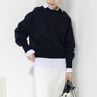 【ノーリーズソフィー/NOLLEY'S sophi】のウォッシャブルスウェットプルオーバー 人気、トレンドファッション・服の通販 founy(ファニー) ファッション Fashion レディースファッション Fashion for Women トップス・カットソー Cut & Sew Tops レディースパーカー・カジュアルフーディー Casual Hoodies & Sweatshirts カジュアルプルオーバー・ニットトップス Pullovers & Knit Tops / Casual Pullovers スウェット・クルーネックトップス Sweatshirts & Crewnecks / Relaxed Fit Sweat Tops 2026年 2026 インナー Innerwear ショート Short, Short Length トレンド Trend, Trending Now レース Lace, Lace Fabric ワイド Wide, Wide Fit thumbnail ネイビー|ID: prp329100004829020 ipo3291000000035146223