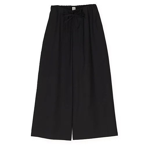 【トーテム/TOTEME】のDrawstring dinner trousers インテリア・キッズ・メンズ・レディースファッション・服の通販 founy(ファニー) 　ファッション　Fashion　レディースファッション　Fashion for Women　なめらか　Smooth, Silky Texture　ドレープ　Drape, Draping Fabric　リボン　Ribbon, Bow　BLACK|ID: prp329100004829029 ipo3291000000035146274