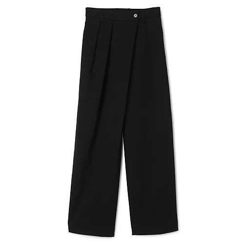 【スアデオ/suadeo】の【神山まりあさんコラボ】ラップ風チノパンツ インテリア・キッズ・メンズ・レディースファッション・服の通販 founy(ファニー) 　ファッション　Fashion　レディースファッション　Fashion for Women　パンツ　Pants & Trousers　エレガント 上品　Elegant　コラボ　Collaboration, Collab　ストレッチ　Stretch, Stretchy Fabric　トレンド　Trend, Trending Now　フォルム　Silhouette, Form　ラップ　Wrap, Wrap Design　ブラック|ID: prp329100004829033 ipo3291000000035146295