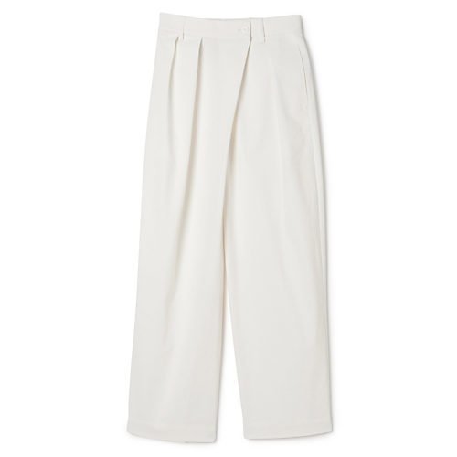 【スアデオ/suadeo】の【神山まりあさんコラボ】ラップ風チノパンツ インテリア・キッズ・メンズ・レディースファッション・服の通販 founy(ファニー) 　ファッション　Fashion　レディースファッション　Fashion for Women　パンツ　Pants & Trousers　エレガント 上品　Elegant　コラボ　Collaboration, Collab　ストレッチ　Stretch, Stretchy Fabric　トレンド　Trend, Trending Now　フォルム　Silhouette, Form　ラップ　Wrap, Wrap Design　ホワイト|ID: prp329100004829033 ipo3291000000035146296