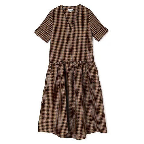 【ガニー/GANNI】のCrinkled Taffeta Check Long Dress インテリア・キッズ・メンズ・レディースファッション・服の通販 founy(ファニー) https://founy.com/ ファッション Fashion レディースファッション Fashion for Women ワンピース Dresses フォーマル・パーティードレス・結婚式用ドレス Elegant & Casual Dresses ギンガム Gingham, Gingham Fabric クラシック Classic, Timeless Style スキッパー Skipper, Open Collar タフタ Taffeta, Structured Fabric タートルネック Turtleneck, High Neck チェック Check, Plaid, Tartan ティアード Tiered, Tiered Style モダン Modern, Contemporary ロング Long, Long-Length 夏 Summer |ID: prp329100004829046 ipo3291000000035146394