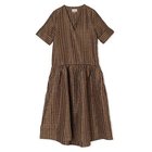 【ガニー/GANNI】のCrinkled Taffeta Check Long Dress Tobacco Brown|ID: prp329100004829046 ipo3291000000035146396