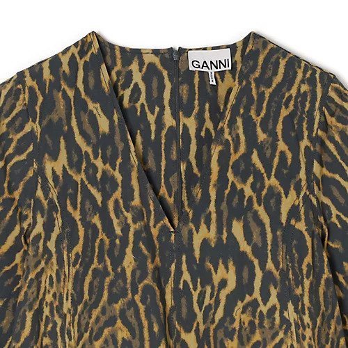 【ガニー/GANNI】のPrinted Stretch Cotton A-line Long Dress 人気、トレンドファッション・服の通販 founy(ファニー) 　ファッション　Fashion　レディースファッション　Fashion for Women　ワンピース　Dresses　フォーマル・パーティードレス・結婚式用ドレス　Elegant & Casual Dresses　スキッパー　Skipper, Open Collar　レオパード　Leopard, Animal Print　洗える　Machine Washable　other-3|ID: prp329100004829048 ipo3291000000035146411