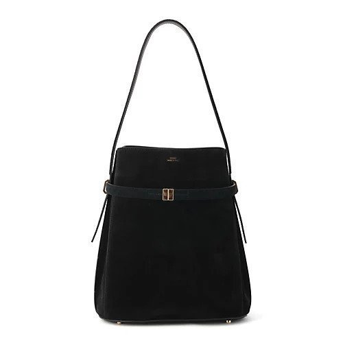【トーテム/TOTEME】のBelted suede bucket bag インテリア・キッズ・メンズ・レディースファッション・服の通販 founy(ファニー) ファッション Fashion レディースファッション Fashion for Women バッグ Bags ショルダー Shoulder, Shoulder Strap ハンド Hand, Handmade ビジネス 仕事 通勤 Business / Work / Commuting フォルム Silhouette, Form リュクス Luxury, Elegant, High-End, Chic BLACK|ID: prp329100004829052 ipo3291000000035146430