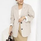 【ノーリーズ/NOLLEY'S】のウォッシャブルストライプオーバージャケット 人気、トレンドファッション・服の通販 founy(ファニー) ファッション Fashion レディースファッション Fashion for Women アウター Coat / Outerwear Collection レディースジャケット・軽アウター Jackets 2026年 2026 おすすめ Recommended / Our Picks ストレッチ Stretch, Stretchy Fabric トレンド Trend, Trending Now 春 Spring thumbnail ホワイト系2|ID: prp329100004829088 ipo3291000000035146709