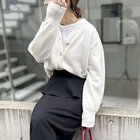 【ノーリーズ/NOLLEY'S】の5GノアリスVネックカーディガン オフホワイト|ID: prp329100004830082 ipo3291000000035157135