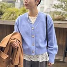 【ノーリーズ/NOLLEY'S】の5GノアリスVネックカーディガン サックス|ID: prp329100004830082 ipo3291000000035157137