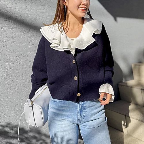 【ノーリーズ/NOLLEY'S】の5GノアリスVネックカーディガン インテリア・キッズ・メンズ・レディースファッション・服の通販 founy(ファニー) 　ファッション　Fashion　レディースファッション　Fashion for Women　トップス・カットソー　Cut & Sew Tops　カーディガン・羽織り　Layered Style Cardigans　Vネックトップス　V-Neck Tops / V-Cut Neckline Shirts　2025年　2025　2025-2026秋冬・A/W　Autumn/Winter 2025–26 AW25–26　カーディガン　Cardigan, Knitwear　ストレッチ　Stretch, Stretchy Fabric　スリーブ　Sleeve, Long Sleeve / Short Sleeve　ロング　Long, Long-Length　ネイビー|ID: prp329100004830082 ipo3291000000035157138