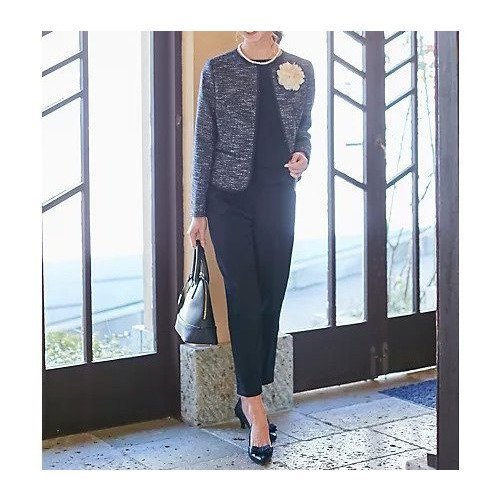 【エニー/ANY】の【セレモニー】エステルソフトストレッチ セットアップ インテリア・キッズ・メンズ・レディースファッション・服の通販 founy(ファニー) 　ファッション　Fashion　レディースファッション　Fashion for Women　セットアップ　Matching Sets　ストレッチ　Stretch, Stretchy Fabric　セットアップ　Set-Up, Coordinated Outfit　セレモニー　Ceremony　フェミニン　Feminine, Girly　フロント　Front, Front Design　レース　Lace, Lace Fabric　人気　Popular, Best Seller　ビジネス 仕事 通勤　Business / Work / Commuting　ネイビー系|ID: prp329100004830663 ipo3291000000035165073