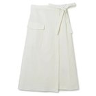 【プレインピープル/PLAIN PEOPLE】のコットン混ラップスカート オフホワイト|ID: prp329100004830665 ipo3291000000035165081