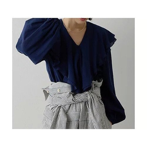 【ウィムガゼット/Whim Gazette】のローンフリルブラウス 人気、トレンドファッション・服の通販 founy(ファニー) 　ファッション　Fashion　レディースファッション　Fashion for Women　トップス・カットソー　Cut & Sew Tops　シャツ・ブラウス・オフィスカジュアル　Elegant Blouses & Button-Ups　2026年　2026　インナー　Innerwear　デニム　Denim, Jeans Material　バランス　Balance, Style Balance　フェミニン　Feminine, Girly　フリル　Frill, Ruffle　ボトム　Bottoms, Lower Wear　エレガント 上品　Elegant　夏　Summer　春　Spring　S/S・春夏　SS, Spring/Summer, Warm Season　 other-1|ID: prp329100004831950 ipo3291000000035183332