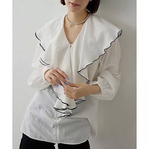 【ウィムガゼット/Whim Gazette】のローンフリルブラウス 人気、トレンドファッション・服の通販 founy(ファニー) 　ファッション　Fashion　レディースファッション　Fashion for Women　トップス・カットソー　Cut & Sew Tops　シャツ・ブラウス・オフィスカジュアル　Elegant Blouses & Button-Ups　2026年　2026　インナー　Innerwear　デニム　Denim, Jeans Material　バランス　Balance, Style Balance　フェミニン　Feminine, Girly　フリル　Frill, Ruffle　ボトム　Bottoms, Lower Wear　エレガント 上品　Elegant　夏　Summer　春　Spring　S/S・春夏　SS, Spring/Summer, Warm Season　other-2|ID: prp329100004831950 ipo3291000000035183339