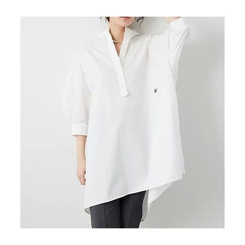 【ウィムガゼット/Whim Gazette】の刺繍チュニックシャツ インテリア・キッズ・メンズ・レディースファッション・服の通販 founy(ファニー) 　ファッション　Fashion　レディースファッション　Fashion for Women　トップス・カットソー　Cut & Sew Tops　シャツ・ブラウス・オフィスカジュアル　Elegant Blouses & Button-Ups　イエロー　Yellow　クラシカル　Classical, Vintage-Inspired　ショルダー　Shoulder, Shoulder Strap　スタンド　Stand Collar, Upright Stand　チュニック　Tunic, Long Top　デニム　Denim, Jeans Material　ドロップ　Drop Shoulder, Dropped Style　フロント　Front, Front Design　ペンシル　Pencil, Pencil Skirt　レギンス　Leggings, Stretch Pants　ワンポイント　One Point, Statement Accent　オフホワイト|ID: prp329100004831952 ipo3291000000035183352