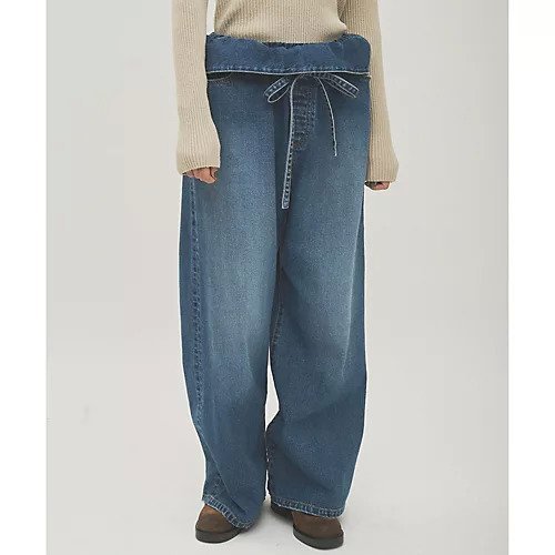 【ウィムガゼット/Whim Gazette】のフリルデニムパンツ 人気、トレンドファッション・服の通販 founy(ファニー) 　ファッション　Fashion　レディースファッション　Fashion for Women　パンツ　Pants & Trousers　デニムパンツ・ジーンズ・美脚デニム　Denim Jeans & Pants　ヴィンテージ　Vintage Style　ダメージ　Distressed, Destroyed　デニム　Denim, Jeans Material　フェミニン　Feminine, Girly　フリル　Frill, Ruffle　2026年　2026　other-2|ID: prp329100004831968 ipo3291000000035183452