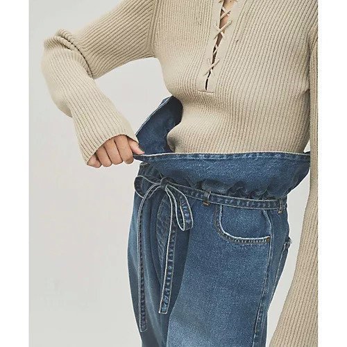 【ウィムガゼット/Whim Gazette】のフリルデニムパンツ 人気、トレンドファッション・服の通販 founy(ファニー) 　ファッション　Fashion　レディースファッション　Fashion for Women　パンツ　Pants & Trousers　デニムパンツ・ジーンズ・美脚デニム　Denim Jeans & Pants　ヴィンテージ　Vintage Style　ダメージ　Distressed, Destroyed　デニム　Denim, Jeans Material　フェミニン　Feminine, Girly　フリル　Frill, Ruffle　2026年　2026　other-3|ID: prp329100004831968 ipo3291000000035183455