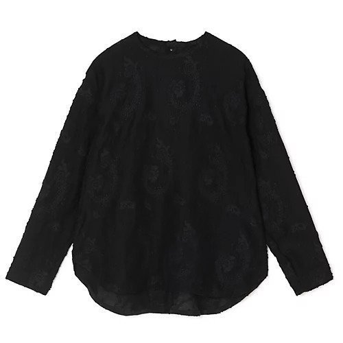 【フローレント/FLORENT】のJACQUARD BLOUSE インテリア・キッズ・メンズ・レディースファッション・服の通販 founy(ファニー) 　ファッション　Fashion　レディースファッション　Fashion for Women　クラシカル　Classical, Vintage-Inspired　バランス　Balance, Style Balance　ラウンド　Round, Round Neck　BLACK|ID: prp329100004832099 ipo3291000000036146977