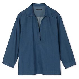 【マルティニーク/martinique】 デニムスキッパーシャツ(セットアップ可)人気、トレンドファッション・服の通販 founy(ファニー) ファッション Fashion レディースファッション Fashion for Women トップス・カットソー Cut & Sew Tops シャツ・ブラウス・オフィスカジュアル Elegant Blouses & Button-Ups おすすめ Recommended / Our Picks スキッパー Skipper, Open Collar ストレッチ Stretch, Stretchy Fabric スリット Slit, Slit Detail セットアップ Set-Up, Coordinated Outfit デニム Denim, Jeans Material バランス Balance, Style Balance リラックス Relax, Relaxed Fit エレガント 上品 Elegant 洗える Machine Washable |ID:prp329100004832103