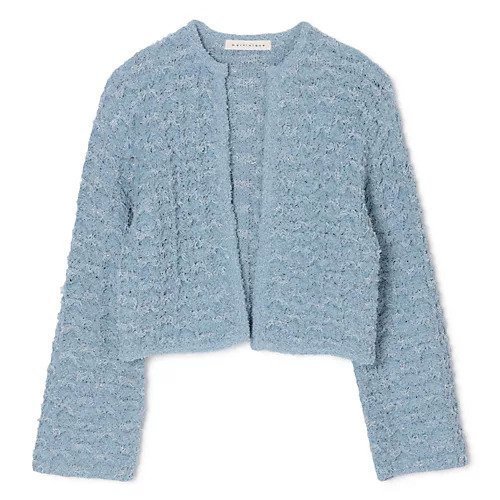 【マルティニーク/martinique】のツィーディーニットカーディガン インテリア・キッズ・メンズ・レディースファッション・服の通販 founy(ファニー) ファッション Fashion レディースファッション Fashion for Women トップス・カットソー Cut & Sew Tops ニット Knit Tops & Sweaters カーディガン・羽織り Layered Style Cardigans カーディガン Cardigan, Knitwear コンパクト Compact, Small Size ツイード/ツィード Choker, Choker Necklace フェミニン Feminine, Girly ミックス Mix, Mixed Style 洗える Machine Washable サックス|ID: prp329100004832108 ipo3291000000035184366