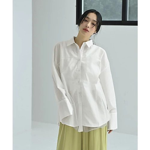 【スタイルデリ/STYLE DELI】の【BLK001】ブロードチュールかぶせシャツ 人気、トレンドファッション・服の通販 founy(ファニー) 　ファッション　Fashion　レディースファッション　Fashion for Women　トップス・カットソー　Cut & Sew Tops　シャツ・ブラウス・オフィスカジュアル　Elegant Blouses & Button-Ups　春　Spring　秋　Autumn　シューズ　Shoes, Footwear　シンプル　Simple, Minimal　スラックス　Slacks, Dress Pants　チュール　Tulip, Tulip Motif　バランス　Balance, Style Balance　フラット　Flat, Flat Shoes　ブロード　Broadcloth, Fine Cotton　ベーシック　Basic, Essential　羽織　Haori, Light Jacket　ルーズ　Loose, Oversized　ワイド　Wide, Wide Fit　おすすめ　Recommended / Our Picks　 other-1|ID: prp329100004832757 ipo3291000000035191593